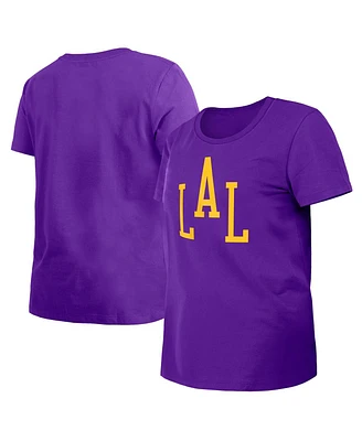 New Era Women's Purple Los Angeles Lakers 2023/24 City Edition T-Shirt