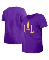 New Era Women's Purple Los Angeles Lakers 2023/24 City Edition T-Shirt
