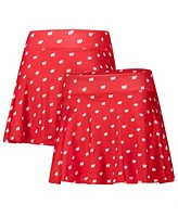 ZooZatz Women's Red Wisconsin Badgers Allover Print Flowy Skirt