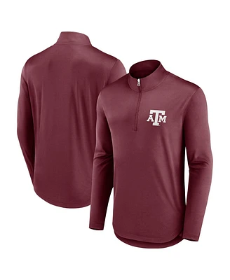 Fanatics Men's Maroon Texas A&M Aggies Quarterback Mock Neck Quarter-Zip Top