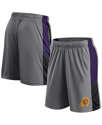 Fanatics Men's Gray Phoenix Suns Practice Performance Shorts