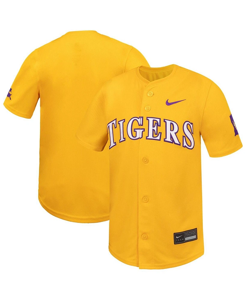 Nike Big Boys and Girls Gold Lsu Tigers Limited Baseball Jersey