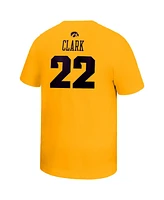 Nike Big Boys and Girls Caitlin Clark Gold Iowa Hawkeyes Retired Player Name Number Core T-Shirt