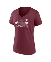 Fanatics Women's Maroon Texas A&M Aggies Fundamentals Region Draw T-Shirt