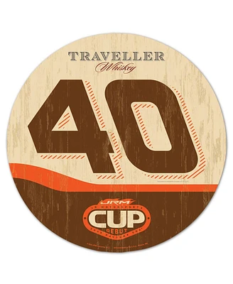 Wincraft Justin Allgaier Traveler Whiskey 14" Round Wood Sign