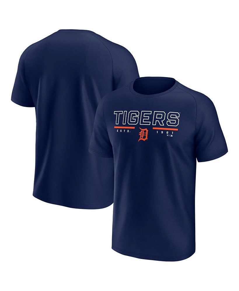 Fanatics Men's Navy Detroit Tigers Raglan T-Shirt
