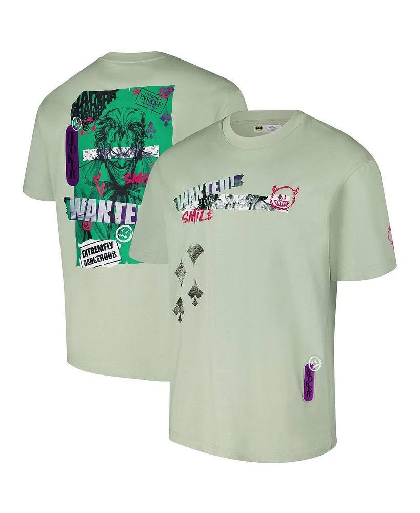 Freeze Max Men's Green Batman Comics Wanted Loose Fit T-Shirt