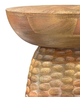 Simpli Home Boyd Solid Mango Wood Wooden Accent Table in Natural