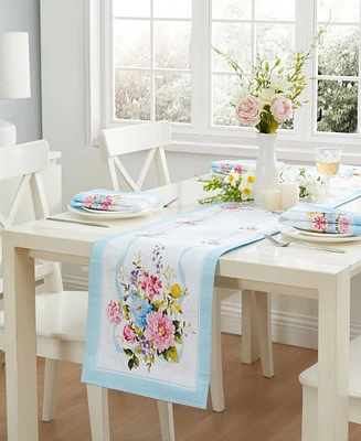 Elrene Rose Cottage Engineered Table Runner, 13" x 70"