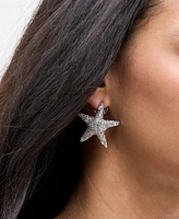 I.n.c. International Concepts Silver-Tone Pave Starfish Drop Earrings, Exclusively at Macy's