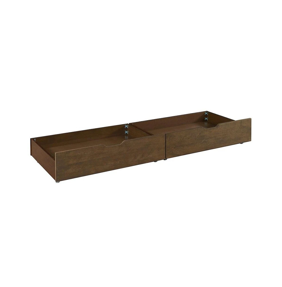 Westwood Design Olivia Wood Storage Drawers in Rosewood Brown (Set of 2)