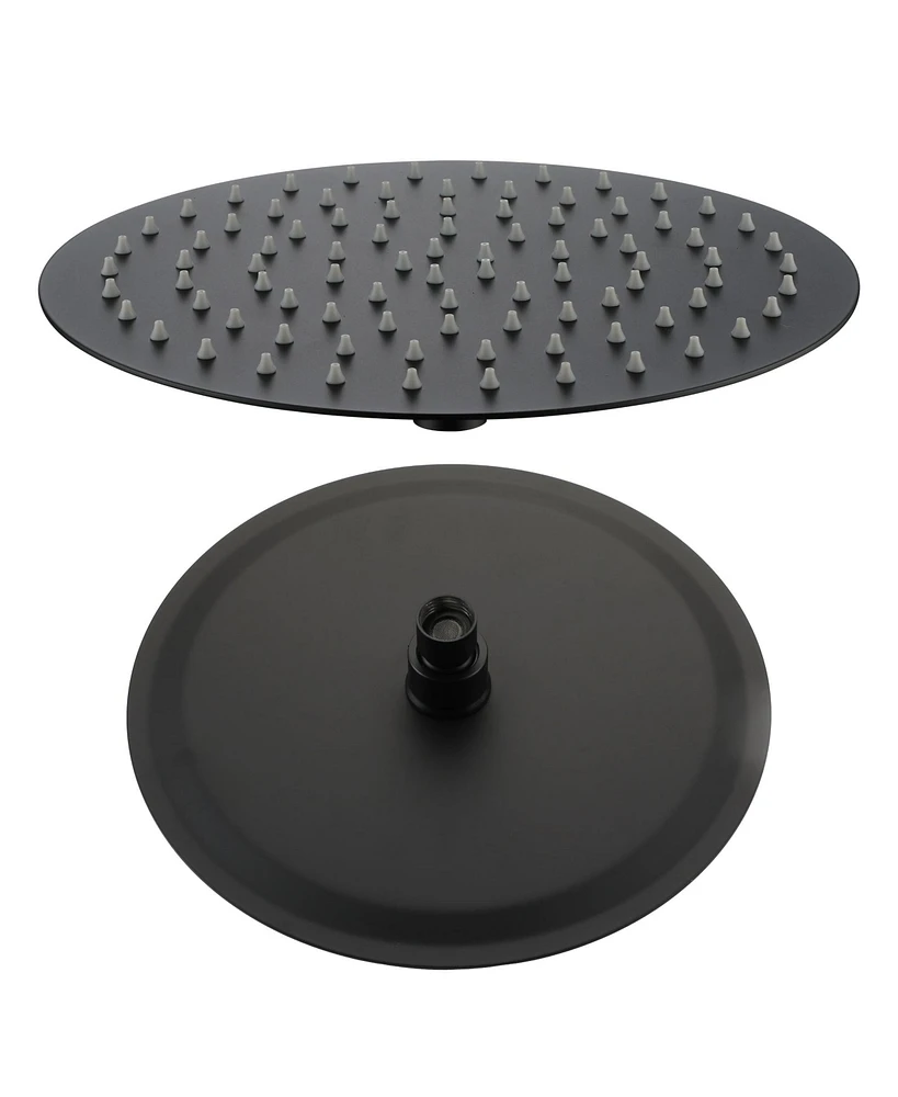 10 Inch Round 304 Stainless Steel Rain Shower Head - High Pressure, Easy Install, 360° Adjustable, Rust-Resistant, with Air-Injection Technology