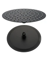 10 Inch Round 304 Stainless Steel Rain Shower Head - High Pressure, Easy Install, 360° Adjustable, Rust-Resistant, with Air-Injection Technology