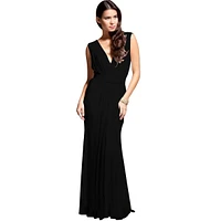 Pia Gladys Perey Women's V-Neck sheer Dress