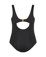 City Chic Plus Sardinia Tie Front 1 Piece
