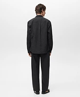 Mango Men's Regular-Fit Creased-Effect Shirt
