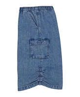 Calvin Klein Big Girls Denim Cargo Skirt