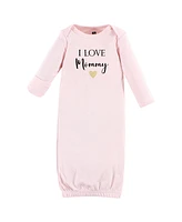 Hudson Baby Girls Cotton Gowns Mommy, 0-6 Months