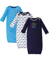 Hudson Baby Baby Boys Hudson Cotton Gowns, Cool Dude, Preemie/Newborn