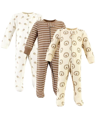 Hudson Baby Boys Cotton Sleep and Play, Brave Lion, Newborn