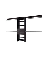 Geek Modular Closet Organizer System with Hanging Rods, Shelves, and Drawers