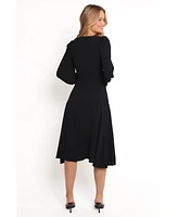 Petal and Pup Women's Franklin Long Sleeve Midi Dress