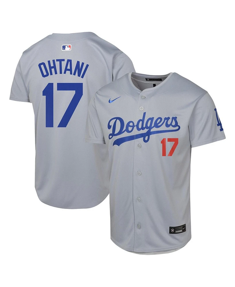 Nike Big Boys and Girls Shohei Ohtani Gray Los Angeles Dodgers Alternate Limited Jersey