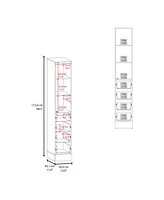 Magna Linen Cabinet, Three Shelves, Four Drawers, Black