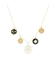 15" Necklace with Multi Enamel Charms
