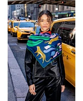 Jessie Zhao New York Double Sided Wool Silk Scarf Of Jungle Night