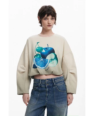 Desigual Women's Puffed fruit sweatshirt