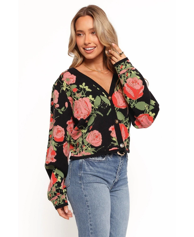 Petal and Pup Women's Reeva Button Front Floral Cardigan
