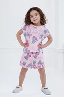 Sesame Street Toddler Girls Abby Cadabby Waffle Knit T-Shirt and Shorts Outfit Set