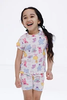 Sesame Street Toddler Girls Ribbed T-Shirt and Shorts Outfit Set