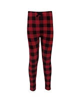 Touched by Nature Big Girls Youth Organic Cotton Leggings 4pk, Buffalo Plaid, 8 Years