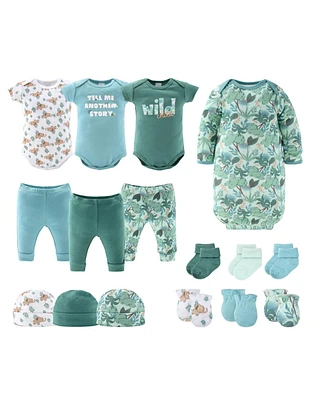 The Peanutshell Baby Boys Layette Gift Set Wild Jungle, 16 Piece