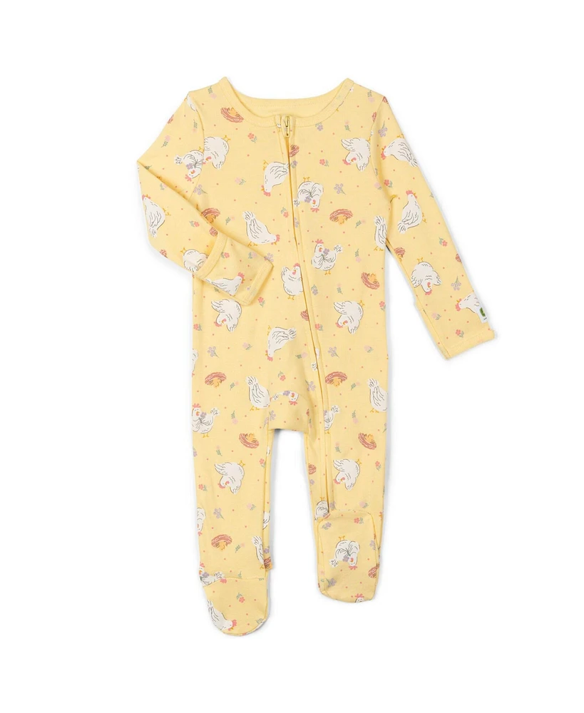 John Deere Baby Girls Animals Ribbed Zip Up Sleep N' Play Coverall