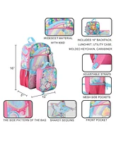 Rainbow And Stars 16" 5-Piece Backpack & Lunchbox Set
