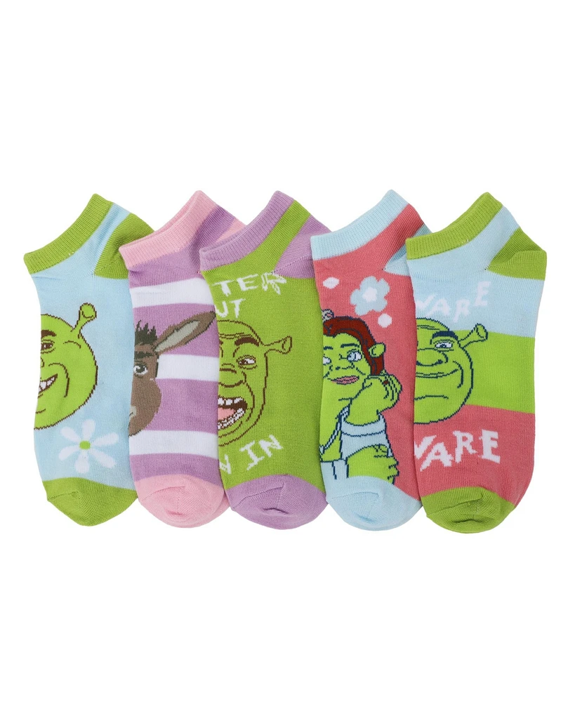 Shrek Women's Friends 5-Pair Ankle Socks-osfa