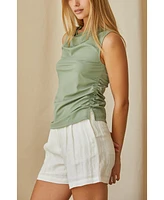 Crescent Women's Clem Shirred Knit Top