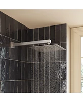 Square Wall-Mounted Shower Arm - 304 Stainless Steel, Universal 1/2" Npt Thread, Corrosion-Resistant, Easy Install, with Decorative Cover