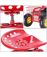 Garden Cart with Heavy Duty Tool Tray