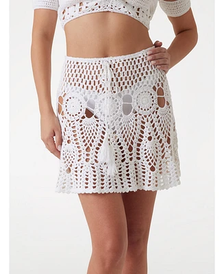 Guess Women's Crochet Mini Skirt