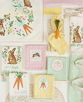 Design Imports Spring Blossom Printed Napkin Carrot Napkin Rings, Set of 8