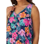 Cuddl Duds Women's Sleeveless Floral Midi Nightgown