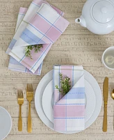 Design Imports Oh Hoppy Day Plaid Cotton Napkins, Set of 4