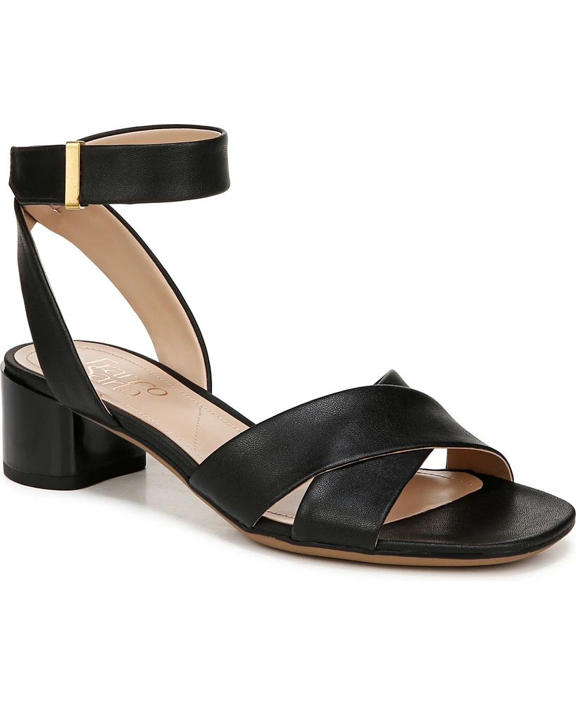Franco Sarto Women's Noel Open Toe Block Heel Strappy Sandals