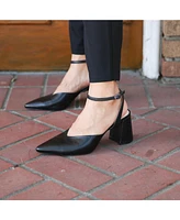 Alterre Women's Black Marilyn Customizable V Mules