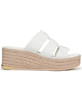 Franco Sarto Women's Tevin Open Square Toe Espadrille Slide Platform Sandals