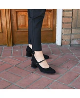 Alterre Women's Black Suede Twiggy Customizable Pumps